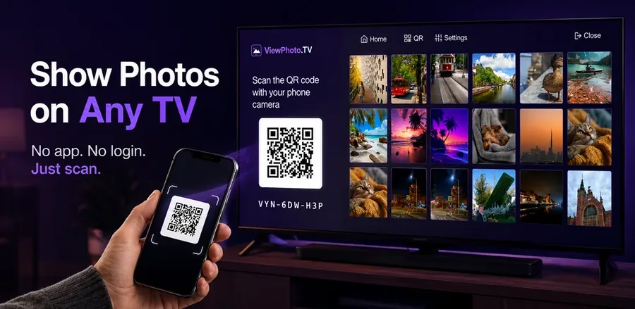 Scan QR and watch your photos